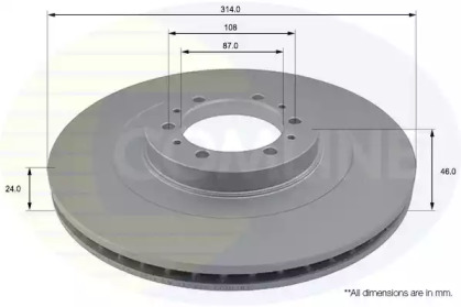 Тормозной диск COMLINE ADC0346V