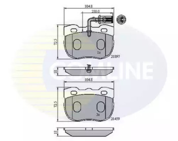 Комплект тормозных колодок COMLINE CBP1401