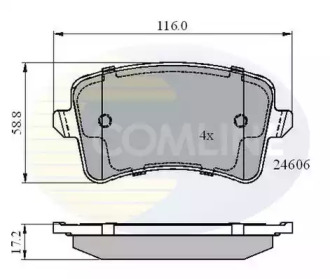 Комплект тормозных колодок COMLINE CBP01709