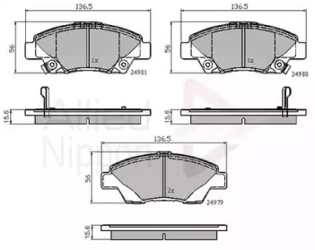 Комплект тормозных колодок COMLINE ADB32036