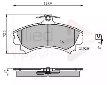 Комплект тормозных колодок COMLINE ADB31304