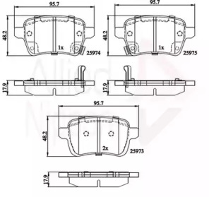 Комплект тормозных колодок COMLINE ADB32299