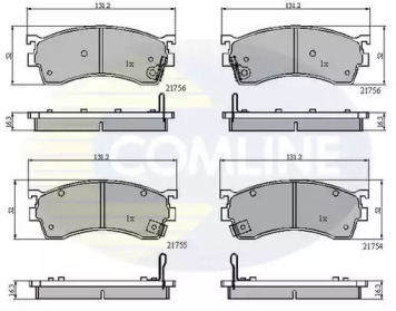 Комплект тормозных колодок COMLINE CBP3326