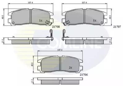 Комплект тормозных колодок COMLINE CBP3468