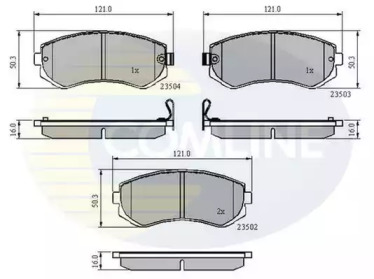 Комплект тормозных колодок COMLINE CBP3484