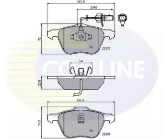 Комплект тормозных колодок COMLINE CBP11136