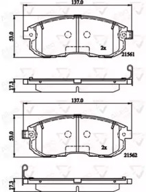 Комплект тормозных колодок COMLINE ADB32202