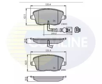 Комплект тормозных колодок COMLINE CBP11147