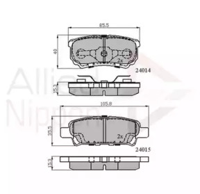 Комплект тормозных колодок COMLINE ADB31290