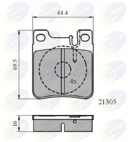 Комплект тормозных колодок COMLINE CBP0702