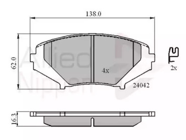 Комплект тормозных колодок COMLINE ADB31246