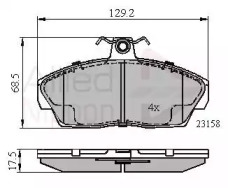 Комплект тормозных колодок COMLINE ADB0232