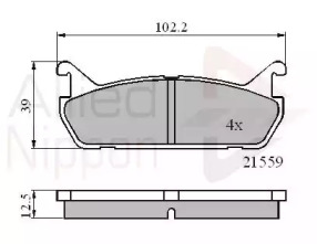 Комплект тормозных колодок COMLINE ADB0875