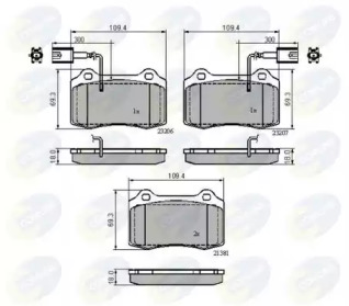 Комплект тормозных колодок COMLINE CBP11758