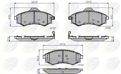 Комплект тормозных колодок COMLINE CBP31781