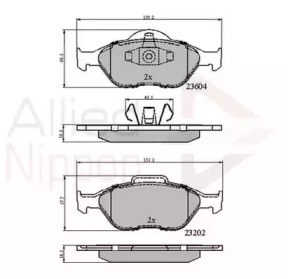 Комплект тормозных колодок COMLINE ADB0891