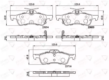 Комплект тормозных колодок COMLINE ADB32204