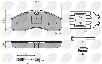 Комплект тормозных колодок COMLINE CBP21735