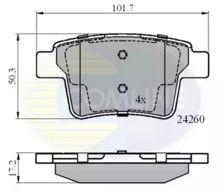 Комплект тормозных колодок COMLINE CBP01557