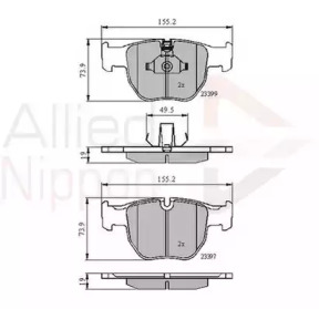 Комплект тормозных колодок COMLINE ADB01157