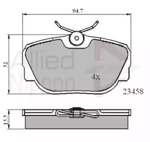 Комплект тормозных колодок COMLINE ADB01093