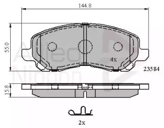 Комплект тормозных колодок COMLINE ADB31256