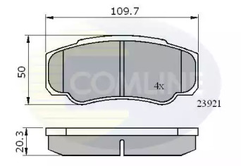 Комплект тормозных колодок COMLINE CBP01042