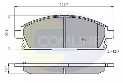 Комплект тормозных колодок COMLINE CBP0591