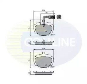 Комплект тормозных колодок COMLINE CBP1224