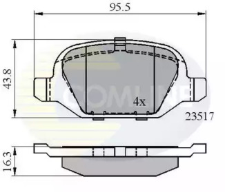 Комплект тормозных колодок COMLINE CBP01559