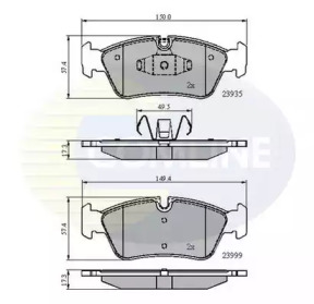 Комплект тормозных колодок COMLINE CBP01590