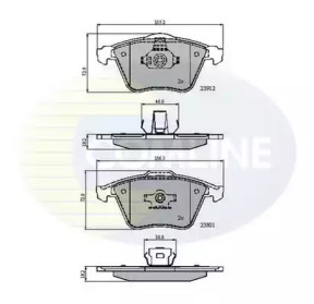 Комплект тормозных колодок COMLINE CBP01607