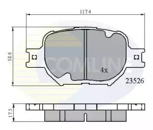 Комплект тормозных колодок COMLINE CBP0896