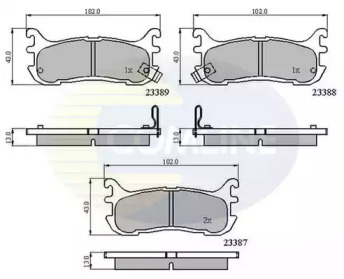 Комплект тормозных колодок COMLINE CBP3822