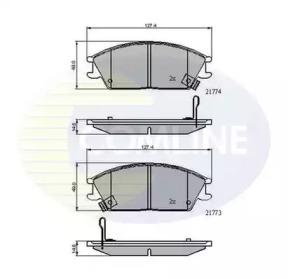 Комплект тормозных колодок COMLINE CBP3922