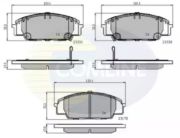 Комплект тормозных колодок COMLINE CBP3947