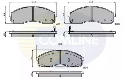 Комплект тормозных колодок COMLINE CBP3968