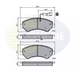 Комплект тормозных колодок COMLINE CBP11623