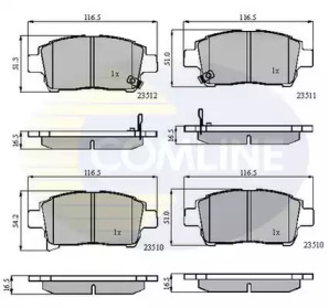 Комплект тормозных колодок COMLINE CBP31155