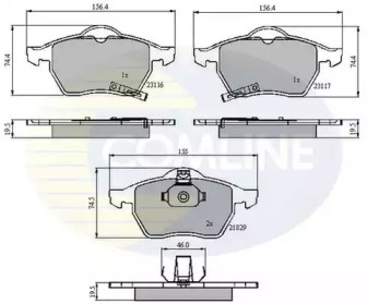 Комплект тормозных колодок COMLINE CBP31167