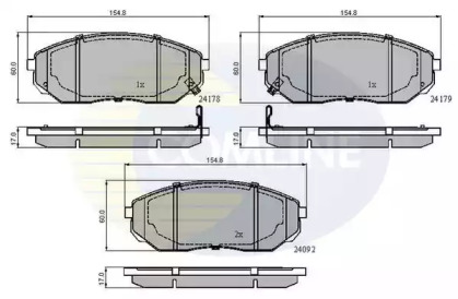 Комплект тормозных колодок COMLINE CBP31178