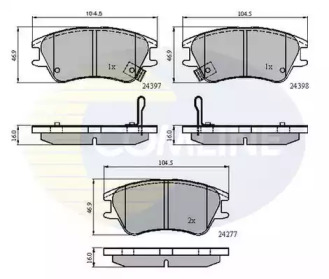 Комплект тормозных колодок COMLINE CBP31298