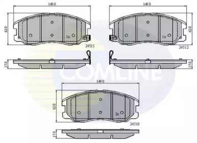 Комплект тормозных колодок COMLINE CBP31582