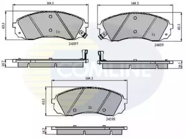 Комплект тормозных колодок COMLINE CBP31782