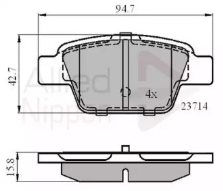 Комплект тормозных колодок COMLINE ADB01039