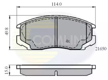 Комплект тормозных колодок COMLINE CBP0415