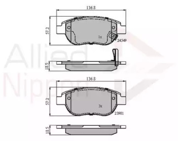 Комплект тормозных колодок COMLINE ADB31038