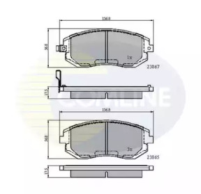 Комплект тормозных колодок COMLINE CBP31208