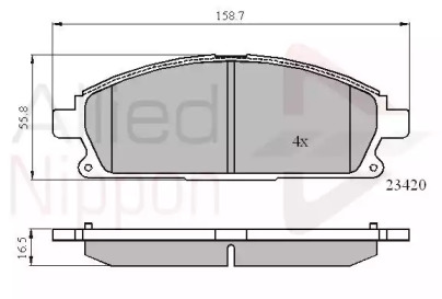 Комплект тормозных колодок COMLINE ADB0591