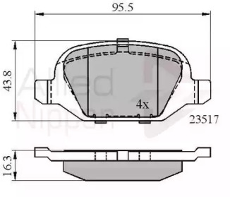 Комплект тормозных колодок COMLINE ADB01559